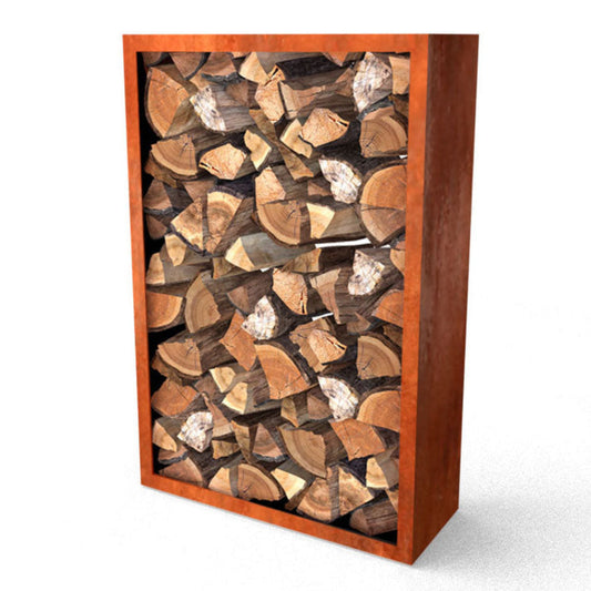 Houtopslag in cortenstaal