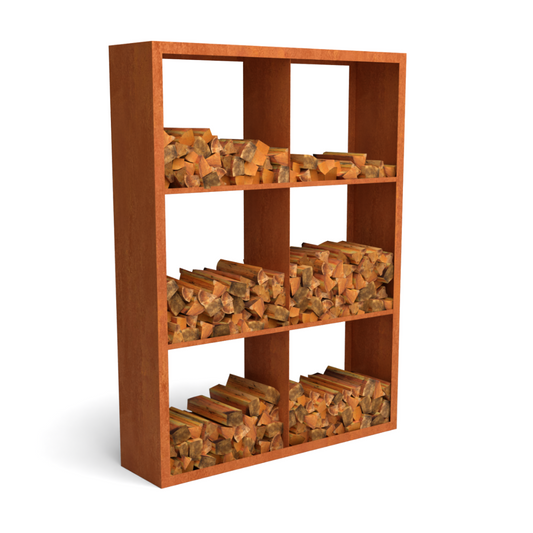 Houtopslag met onderverdelingen in cortensta