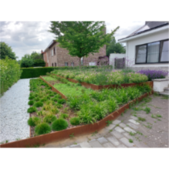 Tuin afboording cortenstaal