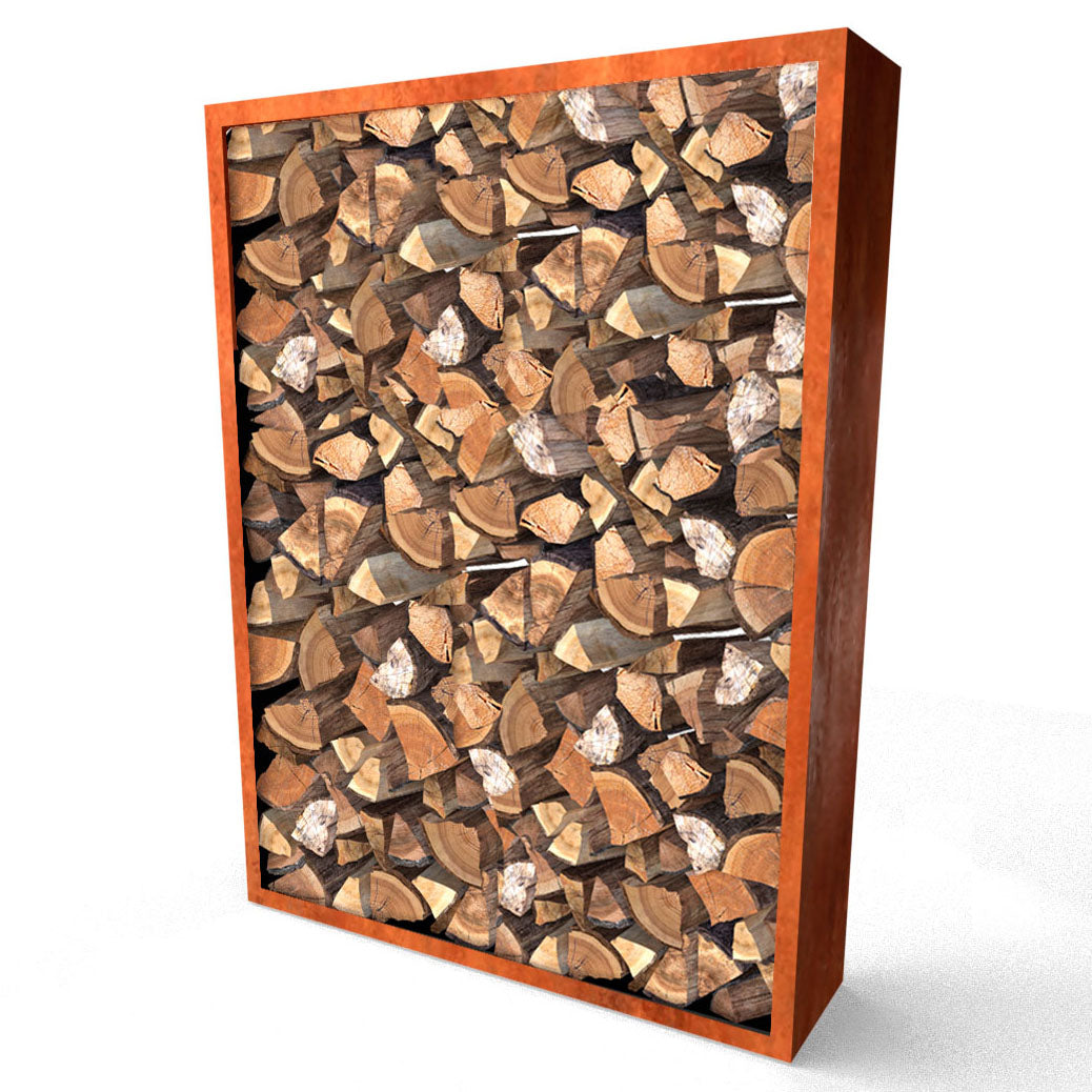 Opslag voor hout in tuin