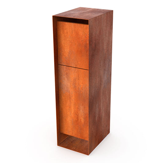 Pakketbrievenbus in cortenstaal