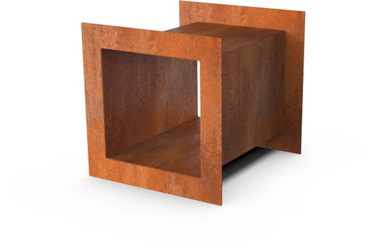 Egura Uitsparing Cortenstaal Houtopslag - Vierkant