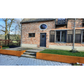 Cortenstaal keerwand aan ingang woning
