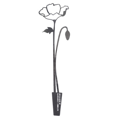 Decoratieve bloemen in cortenstaal - tuinstekers klein
