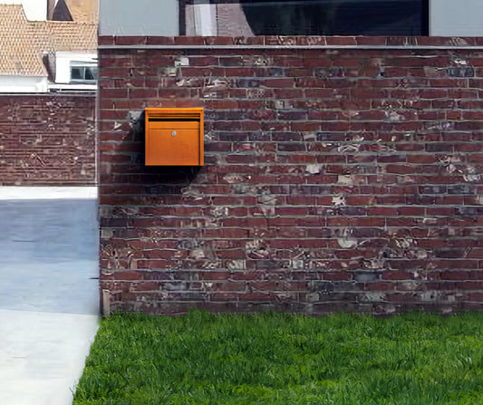 Strakke wandbrievenbus in cortenstaal