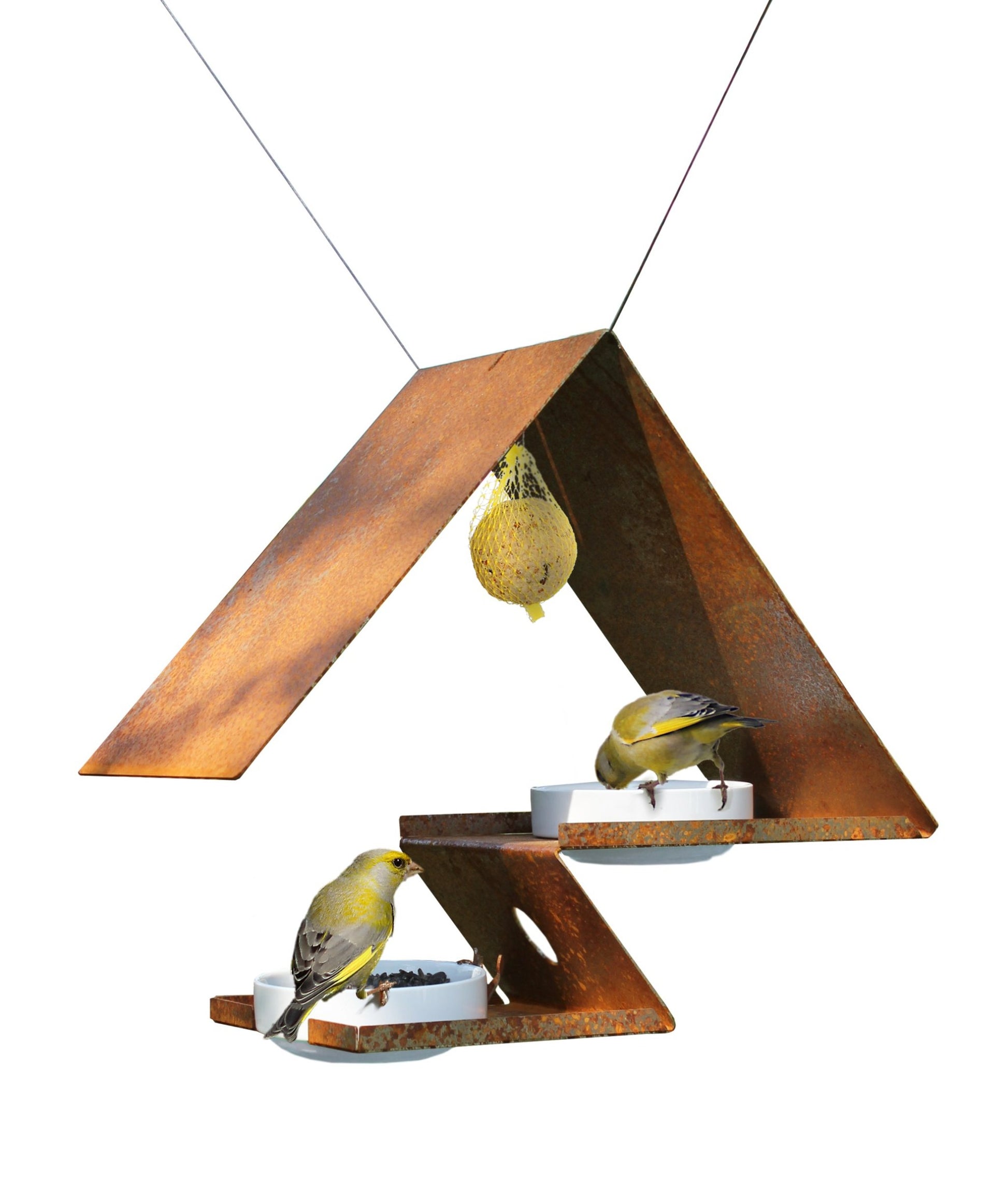 Vogelvoederhuis cortenstaal