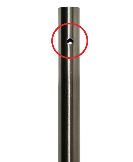 RVS stangverlenging 50 cm – extra verlenging voor vogelhuisjes op stang